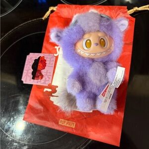 Labubu. Have a good run Purple Plush Toy